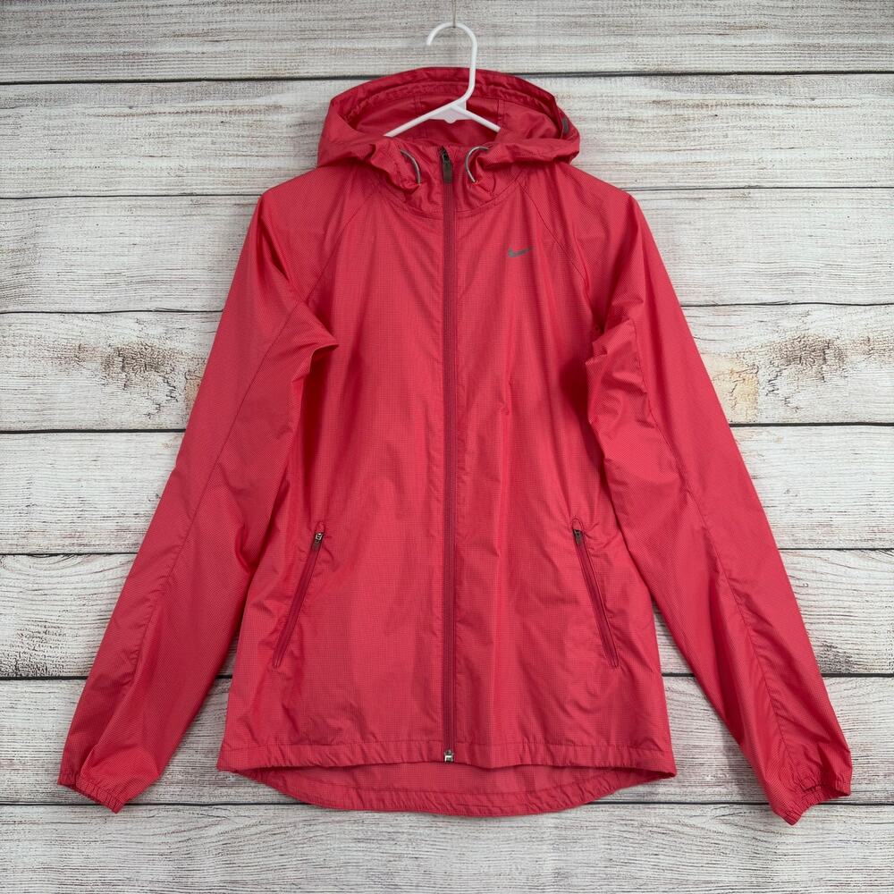 Nike WindRunner Windbreaker Full Zip Jacket Womens Small‎ Pink Packable
